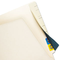 Tabbies® Cov'R'Tab Self-Adhesive Color Code Cover, 2-1/2 x 8, Manila, 50/Pack