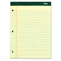 TOPS™ Double Docket Ruled Pads with Extra Sturdy Back, Wide/Legal Rule, 100 Canary-Yellow 8.5 x 11.75 Sheets