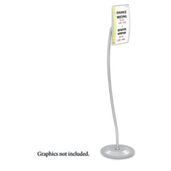 Safco® Customizable Rectangular Sign Stand, 15" x 15" x 64", Gray