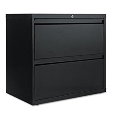Alera® Two-Drawer Lateral File Cabinet, 30w x 19-1/4d x 28-3/8h, Black