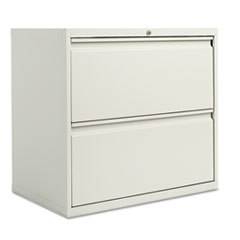 Alera® Two-Drawer Lateral File Cabinet, 30w x 19-1/4d x 28-3/8h, Light Gray