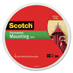 Scotch® Foam Mounting Double-Sided Tape, 3/4" Wide x 350" Long