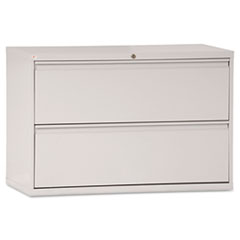Alera® Two-Drawer Lateral File Cabinet, 42w x 19-1/4d x 28-3/8h, Light Gray