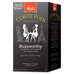 Melitta® Coffee Pods, Buzzworthy (Dark Roast), 18 Pods/Box