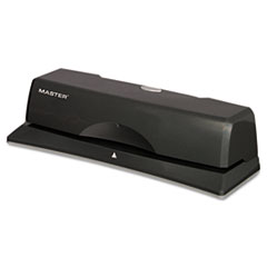 Master® 10-Sheet EP12 Electric/Battery Three-Hole Punch, 9/32" Holes, Charcoal
