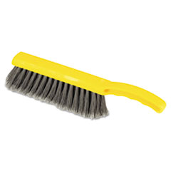 Rubbermaid® Commercial Countertop Brush, Silver Polypropylene Bristles, 12.5" Brush, Silver Plastic Handle
