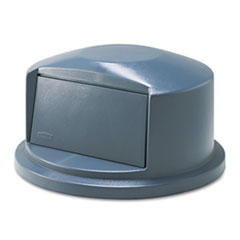 Rubbermaid® Commercial BRUTE Dome Top Swing Door Lid for 32 gal Waste Containers, Plastic, Gray