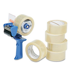 7510015796872, SKILCRAFT Commercial Package Sealing Tape with Pistol Grip Dispenser, 3" Core, 2" x 55 yds, Clear, 6/Pack
