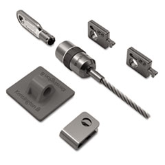 Kensington® Desktop and Peripherals Locking Kit, 8ft Steel Cable, Two Keys