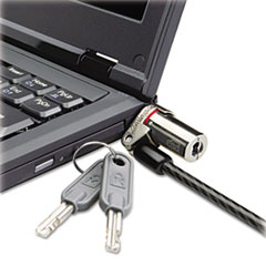 Kensington® Microsaver DS Ultra-Thin Laptop Lock, Silver, Two Keys