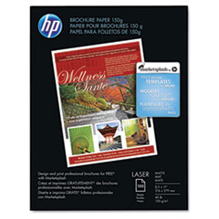 HP Color Laser Brochure Paper, 98 Brightness, 40lb, 8-1/2 x 11, White, 150 Shts/Pk
