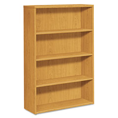 HON® 10500 Series Laminate Bookcase, Four-Shelf, 36w x 13.13d x 57.13h, Harvest