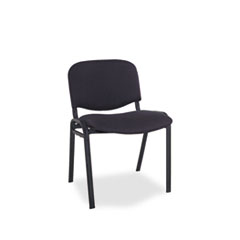 Alera® Alera Continental Series Stacking Chairs, Black Fabric Upholstery, 4/Carton