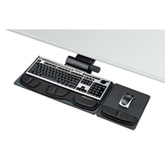 Fellowes® Professional Premier Series Adjustable Keyboard Tray, 19w x 10-5/8d, Black