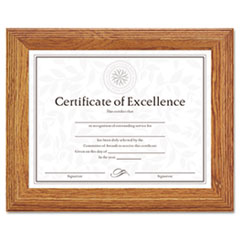 DAX® Document/Certificate Frame, Wood, 8.5 x 11, Stepped Oak