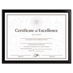 Value U-Channel Document Frame with Certificate, 8.5 x 11, Black