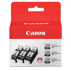Canon® 2945B004 (PGI-220) Ink, Black, 3/Pack