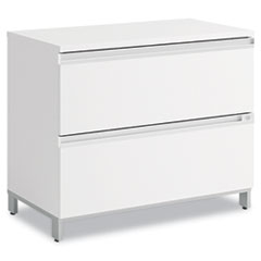 Bush® Momentum Collection Mobile Two-Drawer Lateral File, White