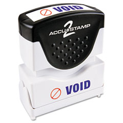 ACCUSTAMP2® Pre-Inked Shutter Stamp, Red/Blue, VOID, 1 5/8 x 1/2