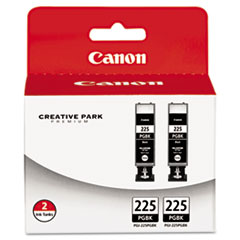 Canon® 4530B007AA (PGI-225) Ink, Black, 2/Pack