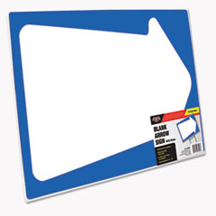 COSCO Stake Sign, Blank White with Printed Blue Arrow, 15 x 19