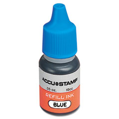 COSCO ACCU-STAMP Gel Ink Refill, Blue, 0.35 oz Bottle