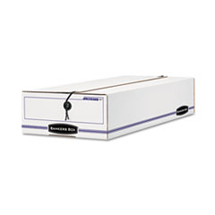 Bankers Box® LIBERTY Check/Voucher Storage Box, 10 3/4 x 23 1/4 x 4-5/8, White/Blue, 12/CT.