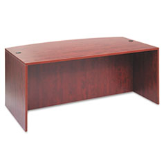 Alera® Alera Valencia Bow Desk Shell, 71w x 35 1/2d to 41 3/8d x 29 5/8h, Medium Cherry