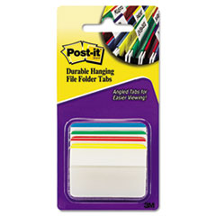 2" Angled Tabs, Lined, 1/5-Cut, Assorted Primary Colors, 2" Wide, 24/Pack