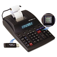 Victor® 1280-7 Two-Color Printing Calculator w/USB, Black/Red Print, 4.6 Lines/Sec