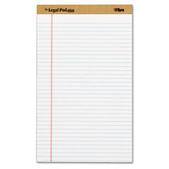 TOPS™ "The Legal Pad" Ruled Perforated Pads, Legal/Wide, 8 1/2 x 14, White, 50 Sheets