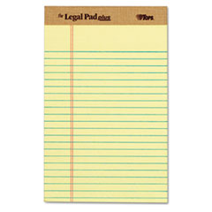 TOPS™ "The Legal Pad" Ruled Perforated Pads, Narrow, 5 x 8, Canary, Dozen