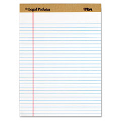 TOPS™ "The Legal Pad" Ruled Perforated Pads, Legal/Wide, 8 1/2 x 11 3/4, White, Dozen