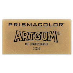 Prismacolor® ARTGUM Eraser, For Pencil Marks, Rectangular Block, Large, Off White, Dozen