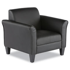 Alera® Alera Reception Lounge Sofa Series Club Chair, 35.43" x 30.7" x 32.28", Black Seat, Black Back, Black Base