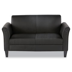 Alera® Alera Reception Lounge Furniture, Loveseat, 55.5w x 31.5d x 33.07h, Black