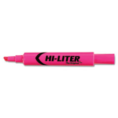 Avery® HI-LITER Desk-Style Highlighter, Chisel Tip, Fluorescent Pink Ink, Dozen