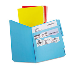 Pendaflex® Divide it Up File Folder, Multi Section, 1/2 Cut Tab, Letter, Assorted, 12/Pack