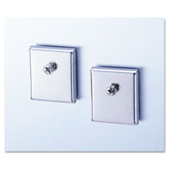 Universal® Cubicle Accessory Mounting Magnets, Silver, 2/Set