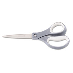 Fiskars® Everyday Titanium Softgrip Scissors, 8" Long, 3.1" Cut Length, Gray, Straight Handle