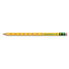 Ticonderoga® Groove Pencils, Yellow, #2, 10/Pack