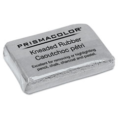 Prismacolor® Design Kneaded Rubber Art Eraser, For Pencil Marks, Rectangular Block, Large, Gray