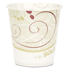 SOLO® Symphony Design Paper Water Cups, 5 oz, 100/Bag, 30 Bags/Carton