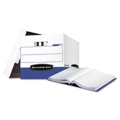 Bankers Box® DATA-PAK Storage Boxes, Letter Files, 13.75" x 17.75" x 13", White/Blue, 12/Carton