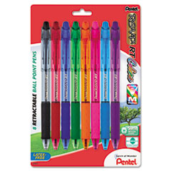 Stick Ballpoint Pen Assorted Barrel Assorted Ink "Pentel R.s.v.p 8/set" 1mm 