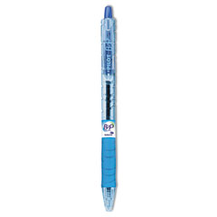 Pilot® B2P Bottle-2-Pen Recycled Ballpoint Pen, Retractable, Fine 0.7 mm, Blue Ink, Translucent Blue Barrel, Dozen