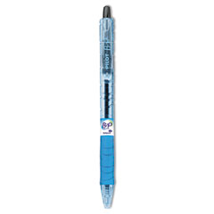 Pilot® B2P Bottle-2-Pen Recycled Ballpoint Pen, Retractable, Medium 1 mm, Black Ink, Translucent Blue Barrel, Dozen