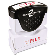 ACCUSTAMP2® Pre-Inked Shutter Stamp, Red, FILE, 5/8 x 1/2