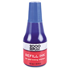 COSCO 2000PLUS® Self-Inking Refill Ink, Blue, 0.9 oz. Bottle