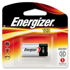 Energizer® Lithium Photo Battery, 123, 3V